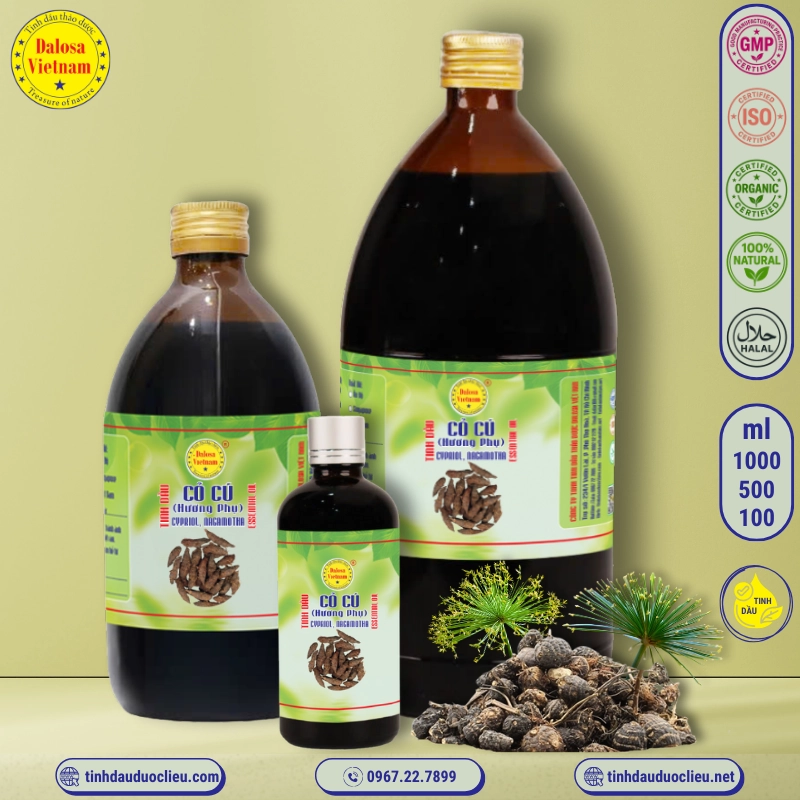 Tinh Dầu Hương Phụ - Cỏ Cú - Cypriol Essential Oil 1 tinh dau co cu huong phu – cypriol essential oil