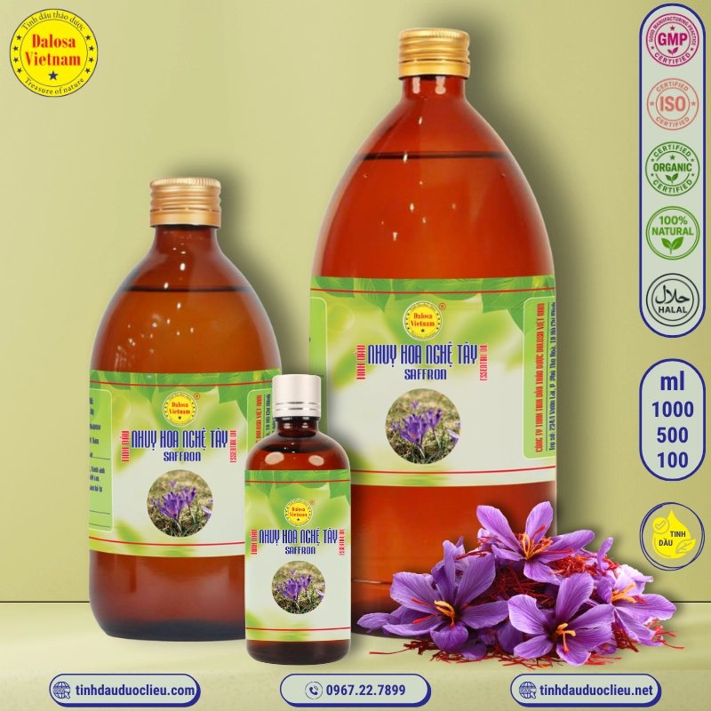 Tinh Dầu Nhuỵ Hoa Nghệ Tây - Saffron Essential Oil 1 tinh dau nhuy hoa nghe tay saffron kesar crocus sativus essential oil