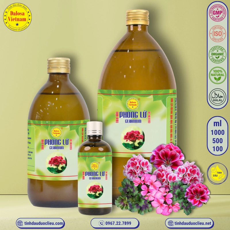 Tinh Dầu Phong Lữ - Geranium Essential Oil 1 tinh dau phong lu geranium pelargonium gravellens essential oil