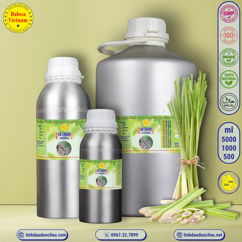 Tinh Dầu Sả Chanh - Lemongrass Essential Oil 3 tinh dau sa chanh lemongrass cymbopogon flexuosus essential oil 2