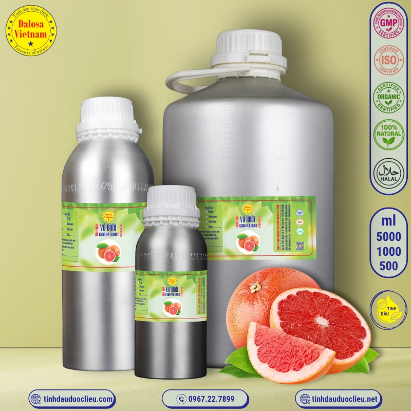 Tinh Dầu Vỏ Bưởi - Grapefruit Essential Oil 3 tinh dau vo buoi hong buoi chum grapefruit citrus paradisi essential oil 2