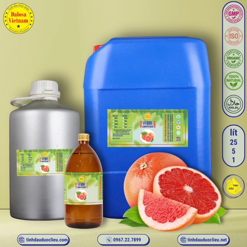 Tinh Dầu Vỏ Bưởi - Grapefruit Essential Oil 1 tinh dau vo buoi hong buoi chum grapefruit citrus paradisi essential oil 3