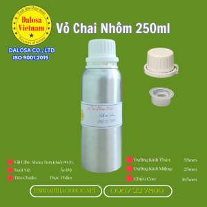 Vỏ Chai Nhôm Cao Cấp 250ml - Lựa Chọn Chứa Đựng Chất Lỏng Hoàn Hảo